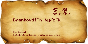 Brankován Nyék névjegykártya